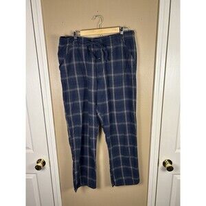 Pendleton Pants Men Large Flannel Plaid Cotton Sleepwear Lounge Pajama Blue Pant